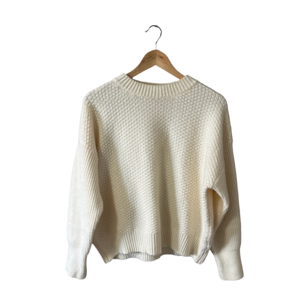 Lovers and Friends Waffle Knit Cream Sweater
